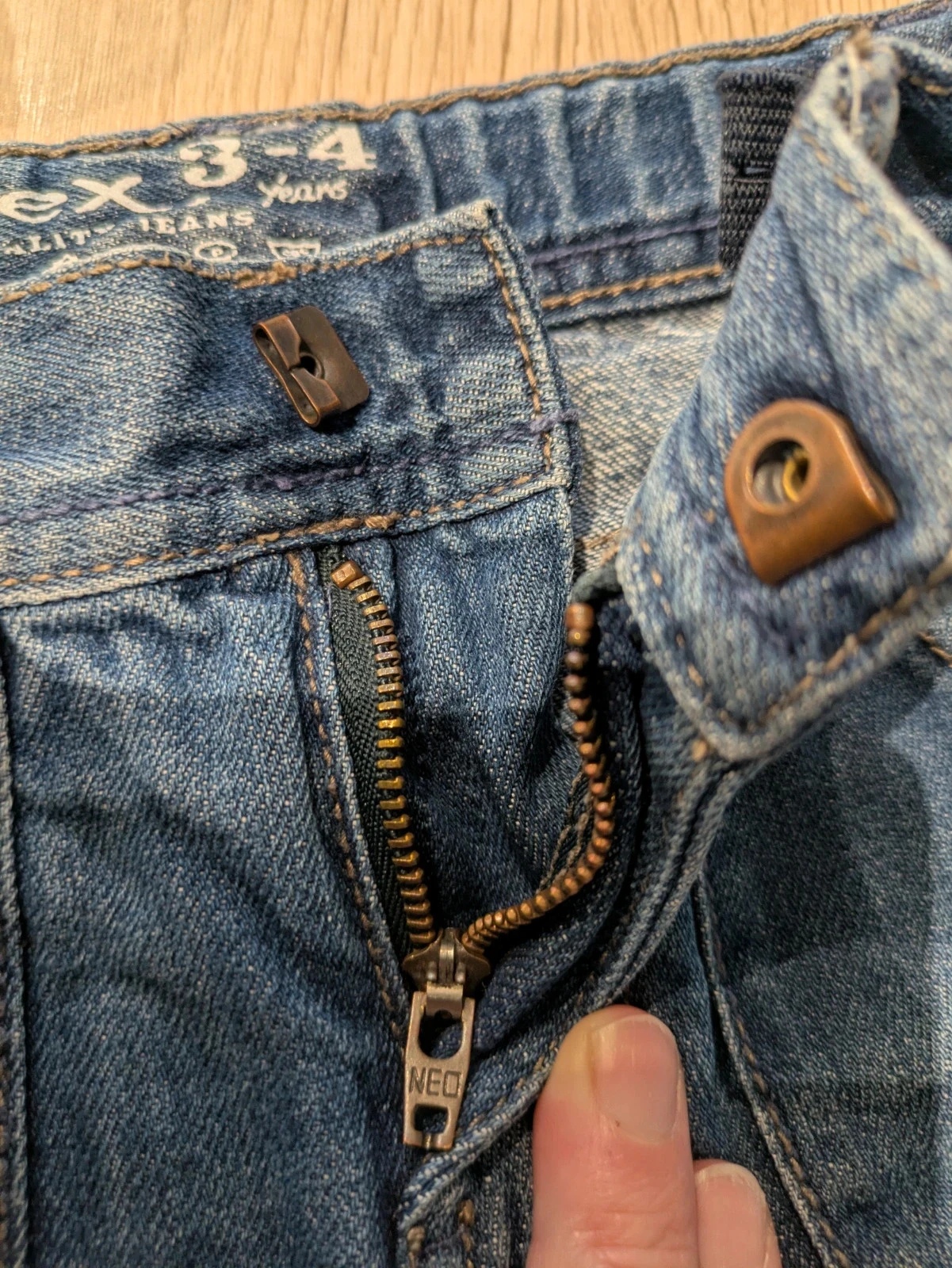 Short jeans taille 3/4 ans – photo 6
